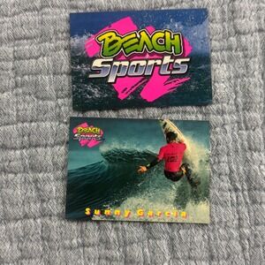 2 Vintage Beach Sports Trading Cards Sunny Garcia Surfing Pepsi O'Neill Sponsors